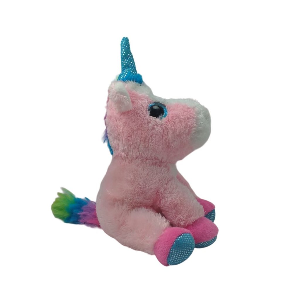 MVP Group Z Toys Rainbow Unicorn Sparkles Glitter Eyes Plush 8" Stuffed Animal - Picture 4 of 8